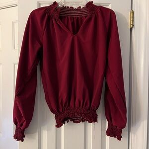 Burgundy blouse